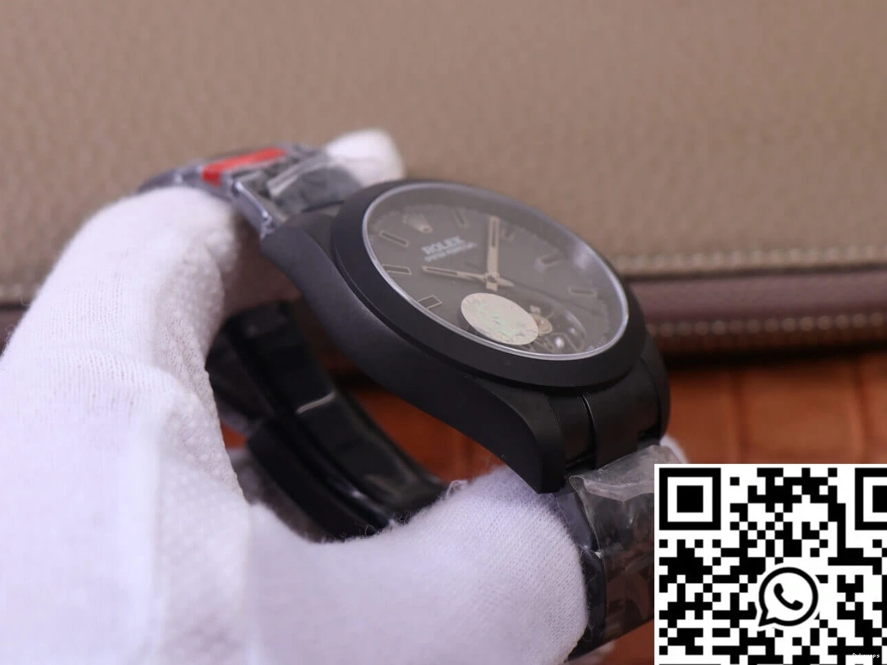 Label Noir Base 116400 Design JB Factory LNT01HS-001 Rolex Milgauss watch Black case Replica 0417